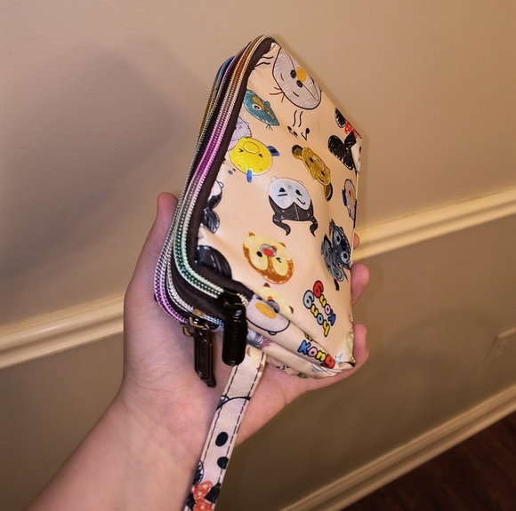 Women’s or Kid’s Cute Disney Character Print Mobile Wristlet Clutch Handbag - Picture 7 of 8